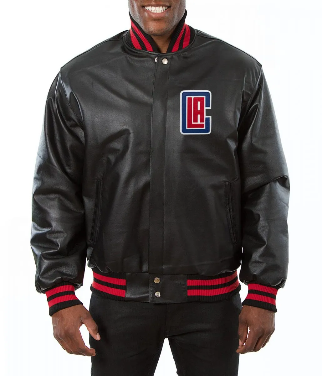 Los Angeles Clippers Leather Jacket Scaled 1