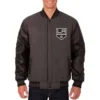 Los Angeles Kings Black And Charcoal Varsity Jacket