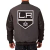 Los Angeles Kings Varsity Black And Charcoal Jacket