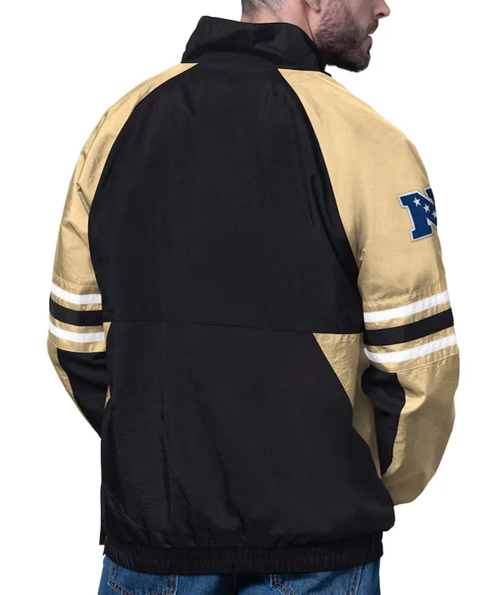 New Orleans Saints Prospect Black Half Zip Pullover Jacket