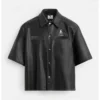 Order Now Stegaro Oversized Black Leather Shirt For Men And Women