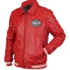 Order Stegaro Fizz Club Bomber Red Leather Jacket