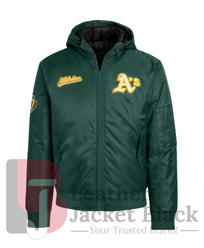 Order This Oakland Athletics Historic L 2B Hooded Bomber Jacket