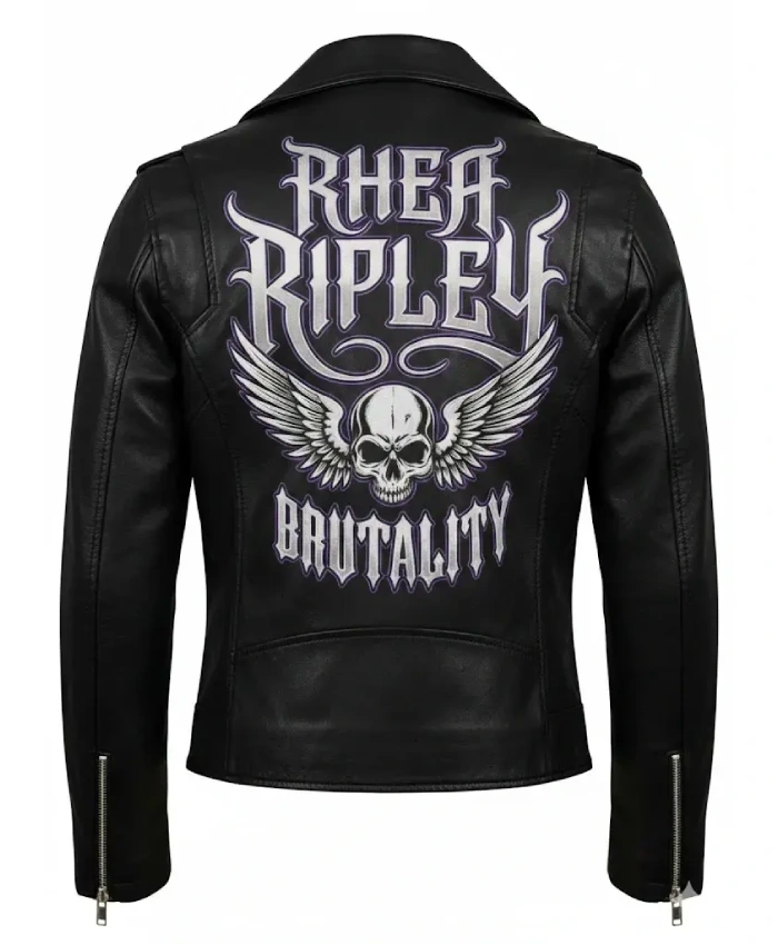 Rhea Ripley WWE Black Leather Jacket
