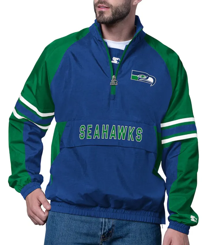 Seattle Seahawks Prospect Half Zip Pullover Jacket