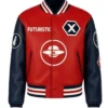 Shop Now Futuristic X Red And Black Leather Jacket