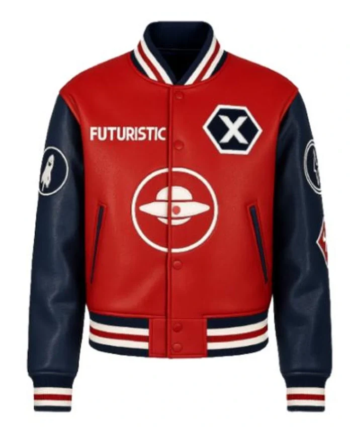 Shop Now Futuristic X Red And Black Leather Jacket