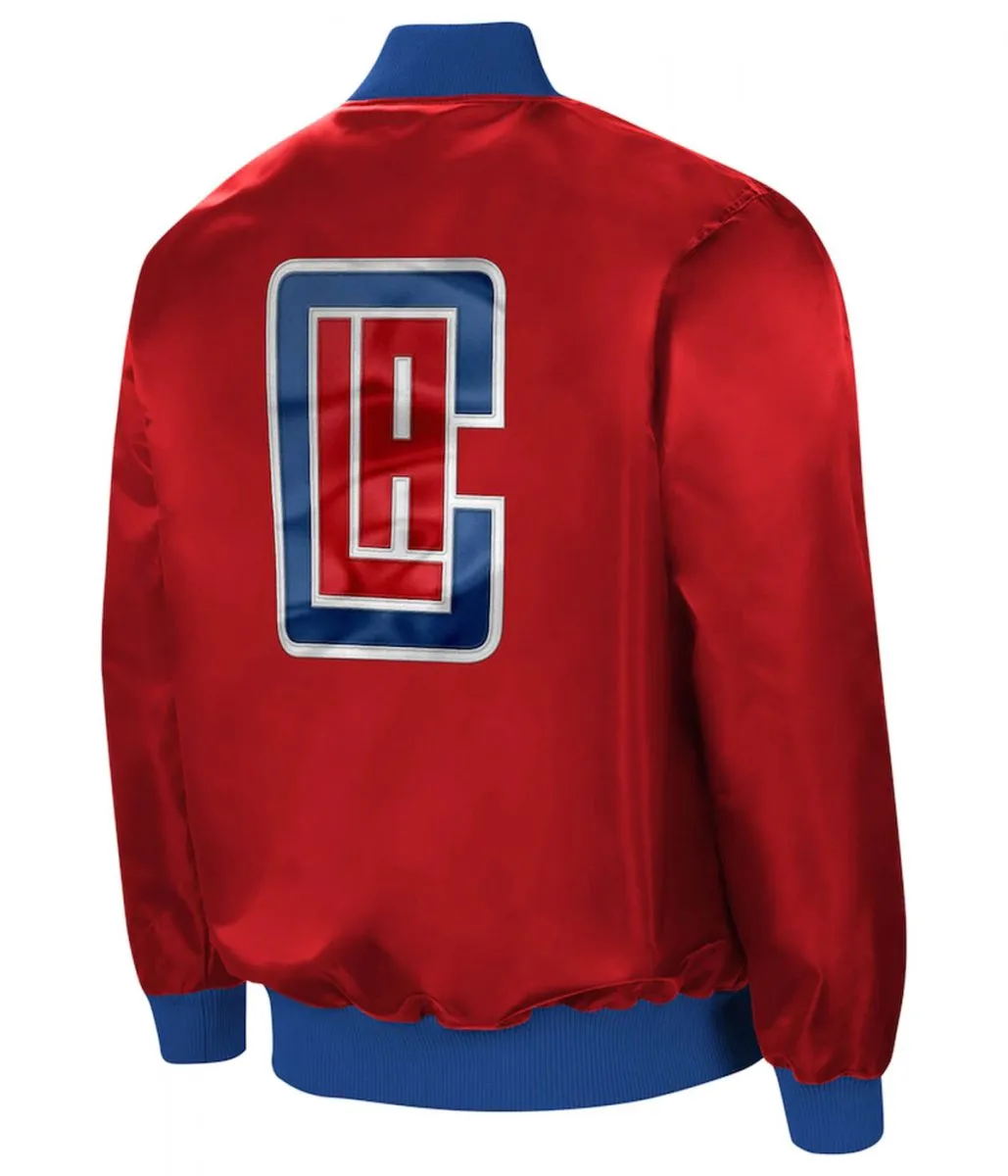 Starter La Clippers Satin Jacket Scaled 1