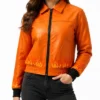 xMens Flame Skull Leather Jacket