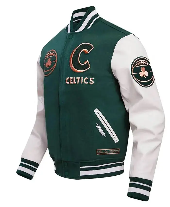 2023 24 Boston Celtics City Edition Wool Varsity Jacket