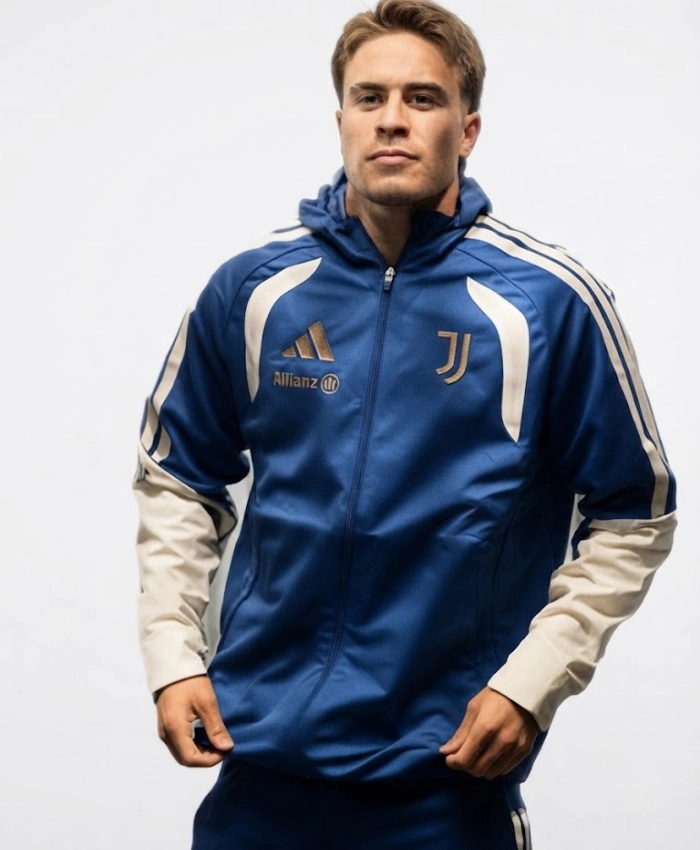 2026 Adidas Teamgeist Juventus Full Zip Raglan Cotton Jacket