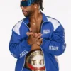 2026 All Elite Wrestling TNT Champion Kevin Knight Jet2Flyy Blue Track Jacket