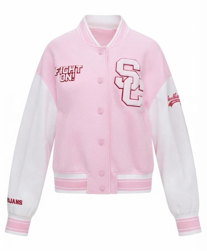 2026 Fanatics x LoveShackFancy Pink and White Southern California Jacket
