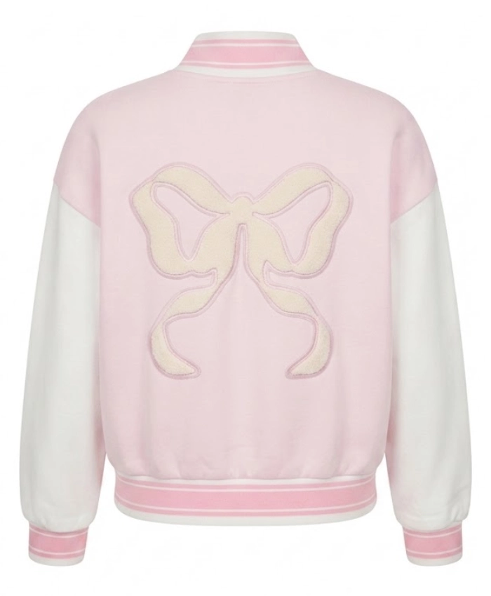 2026 Fanatics x LoveShackFancy Pink and White Southern California Varsity Jacket