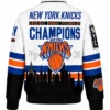 2026 New York Knicks Knicks Champions Full Snap Leather Jacket
