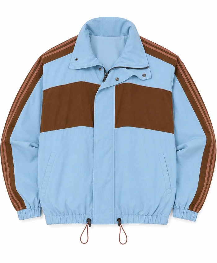 2026 Oversized Blue Zip Up Track Jacket