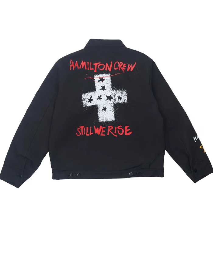 +44 Steadman Stars Black Quilted Jacket For Sale