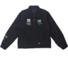+44 Steadman Stars Zip Up Black Quilted Jacket