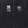 +44 Steadman Stars Zip Up Black Quilted Jacket For Sale