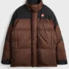66 North Tindur Down Puffer Brown Hooded Jacket for Men and Women