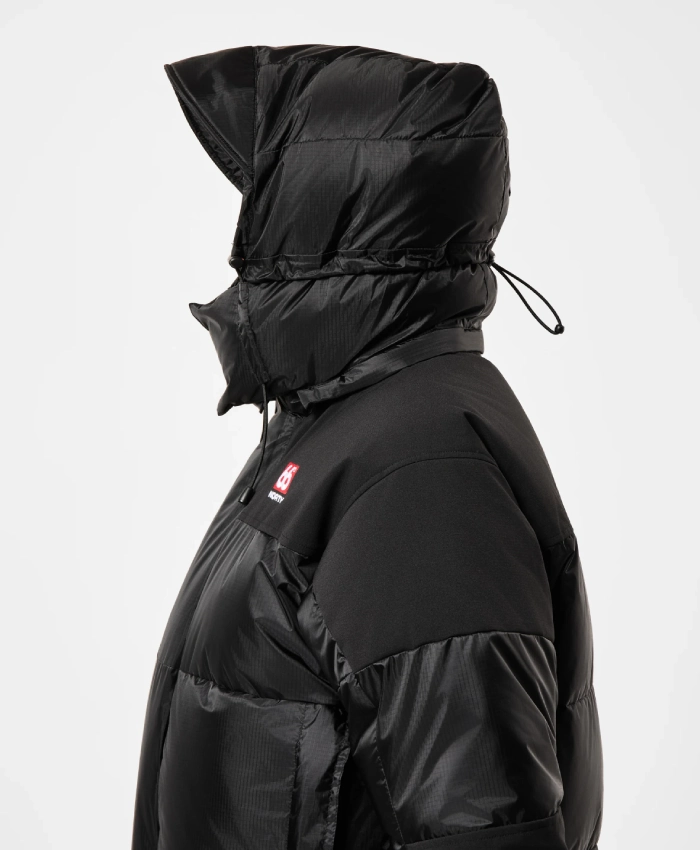 66 North Tindur Down Puffer Hooded Black Jacket for Men and Women