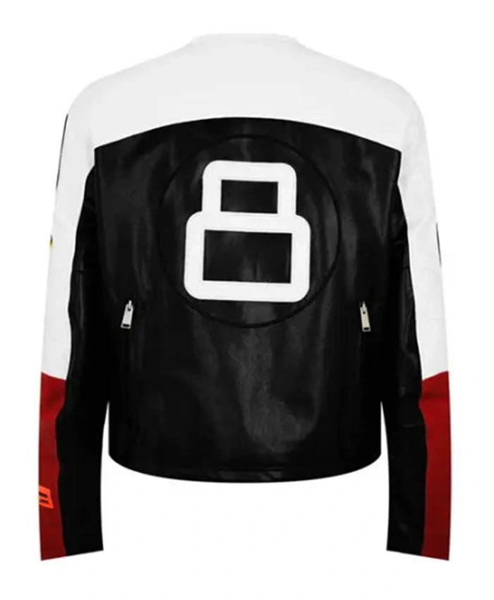 8 Ball Preston Black And White Leather Jacket - Image 2
