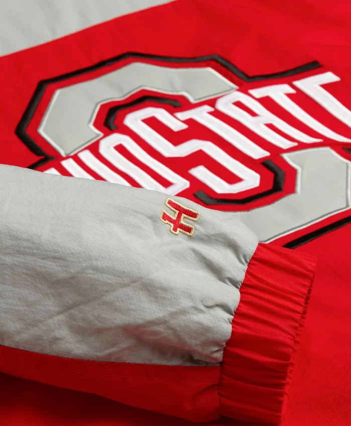 90s Ohio State Half Zip Red Pullover Jacket