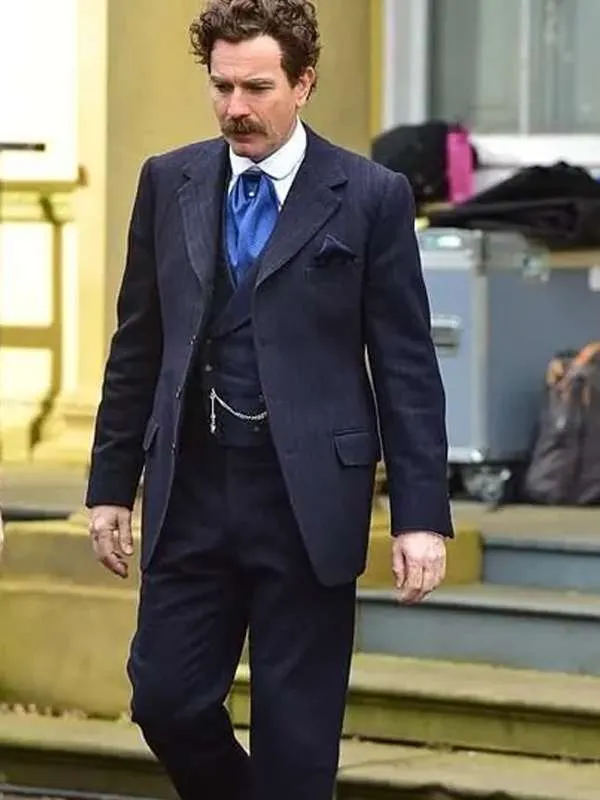 A Gentleman In Moscow 2024 Ewan McGregor Blue Suit