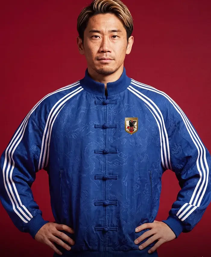 Adidas Chinese New Year 2026 Bape x Japan Football Blue Jacket