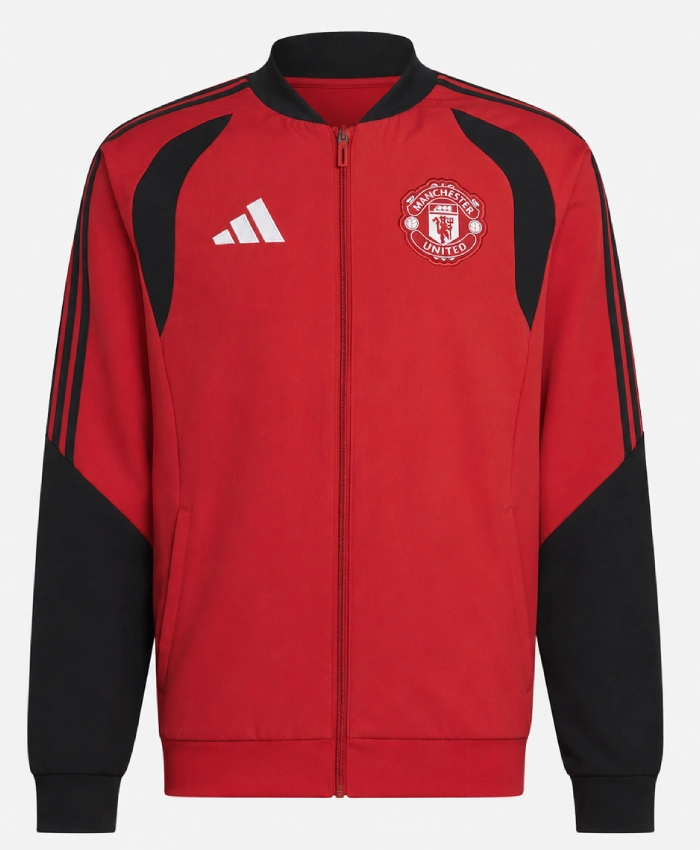 Adidas Manchester United 26 27 Training Tiro Presentation Red Zip Up Jacket