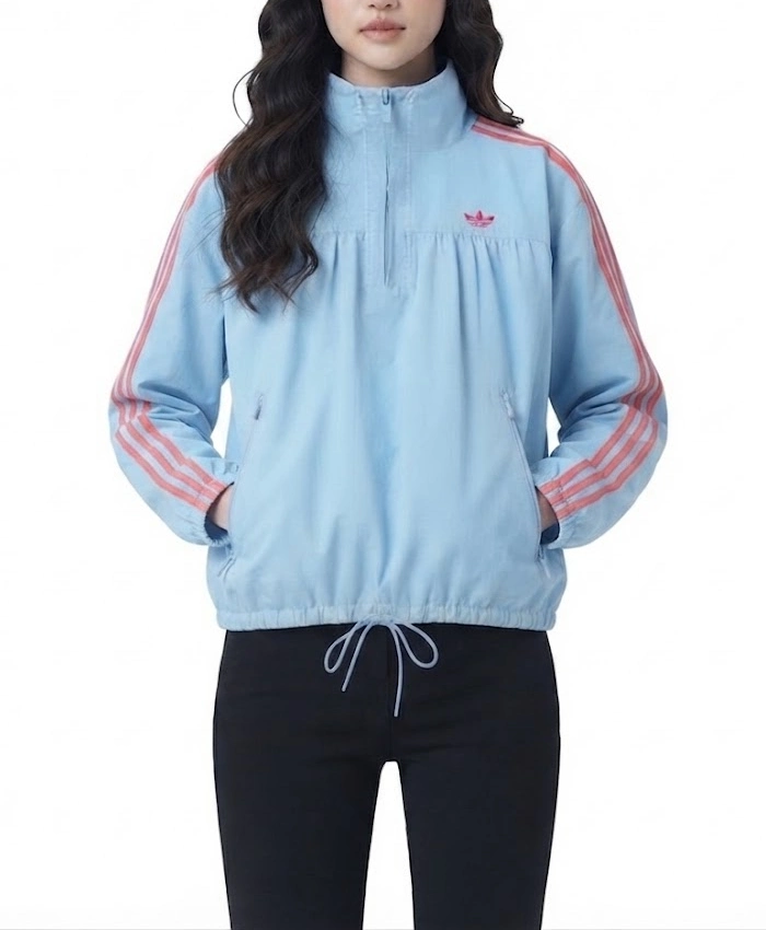 Adidas x ASOS 2026 Over The Head Half Zip Blue Track Jacket For Men and Women