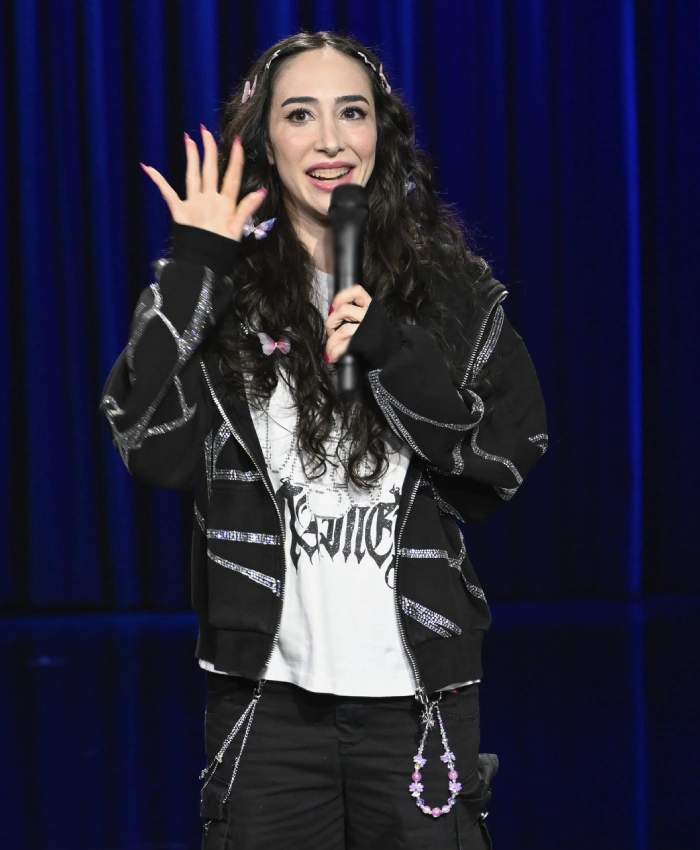 Ainsley Bailey The Tonight Show Starring Jimmy Fallon Rhinestone Lines Fleece Jacket