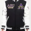 Alcorn State University Black And White Varsity Jacket With Patch
