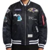 Alpha Industries Black MA 1 Nylon Bomber Jacket On Sale 