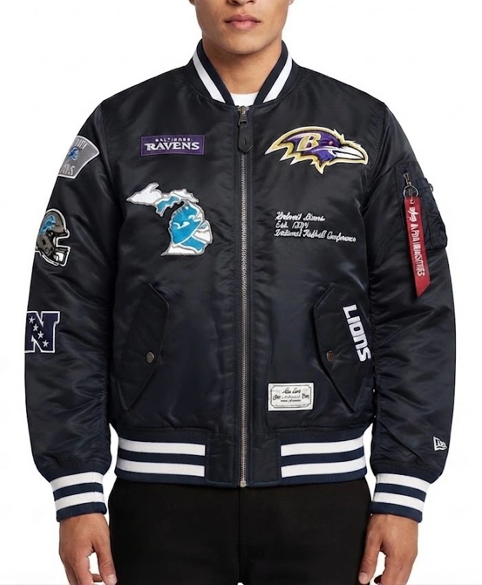 Alpha Industries Black MA 1 Nylon Bomber Jacket On Sale