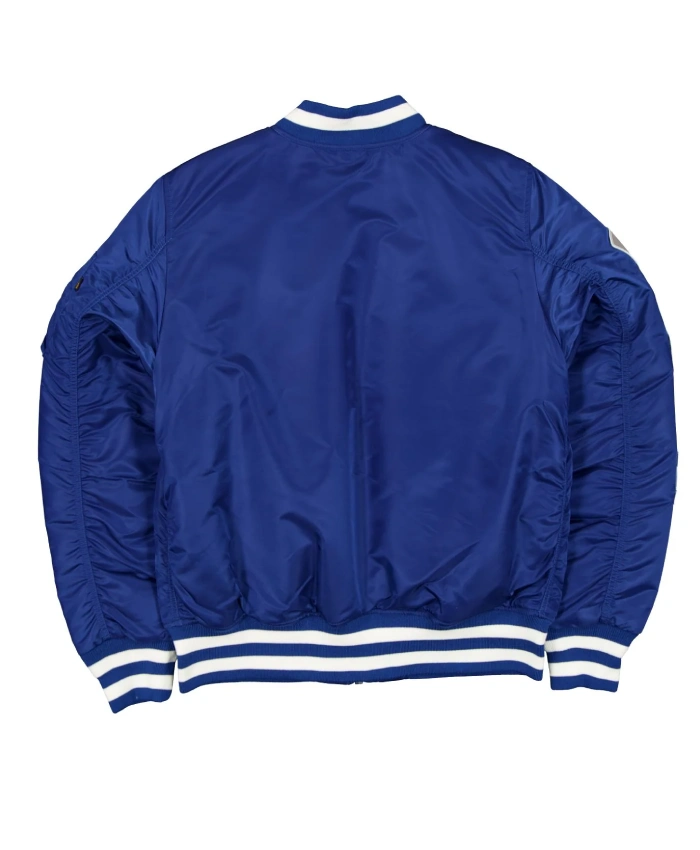 Alpha Industries Blue MA 1 Bomber Jacket