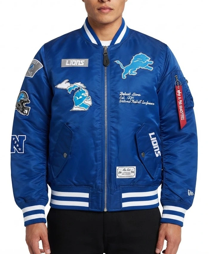 Alpha Industries Blue MA 1 Nylon Jacket