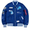 Alpha Industries Blue Nylon Bomber Jacket