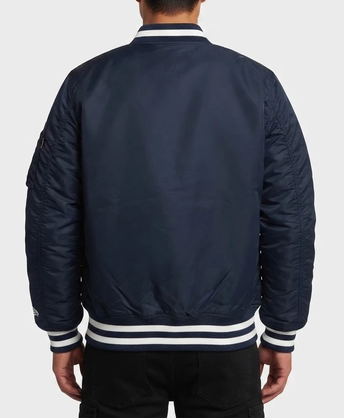 Alpha Industries Navy MA 1 Zip Up Bomber Jacket