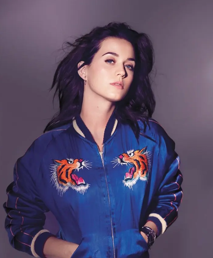 American Singer Katy Perry Roar Tiger Vintage Bomber Jacket On Sale