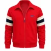 Andrew Garfield New York City 2026 Red Full Zip Track Jacket