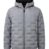 Anna Pigeon 2026 Manny Lopez Grey Puffer Jacket