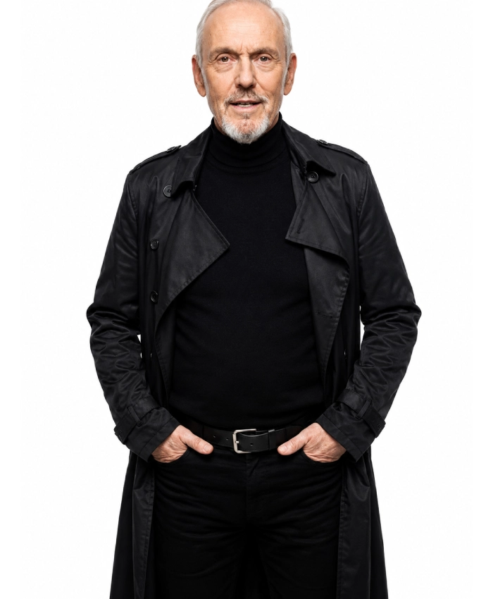 Anthony Head Ted Lasso S03 Rupert Mannion Black Coat