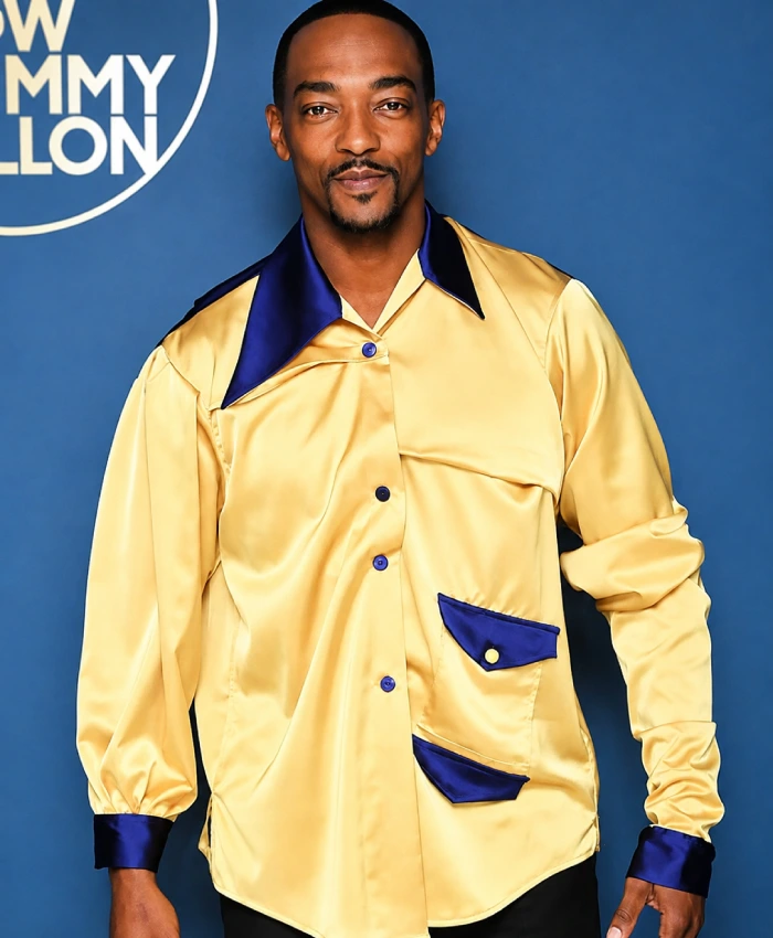 Anthony Mackie Gordon Gartrell Yellow Shirt On Sale