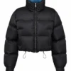 Ariana Biermann Next Gen NYC Prada Cropped Down Black Puffer Jacket
