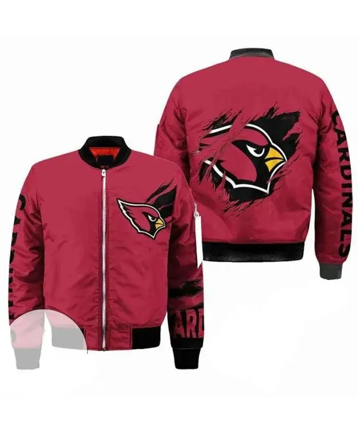 Arizona Cardinals Ethan 3D Print Red Bomber Jacket