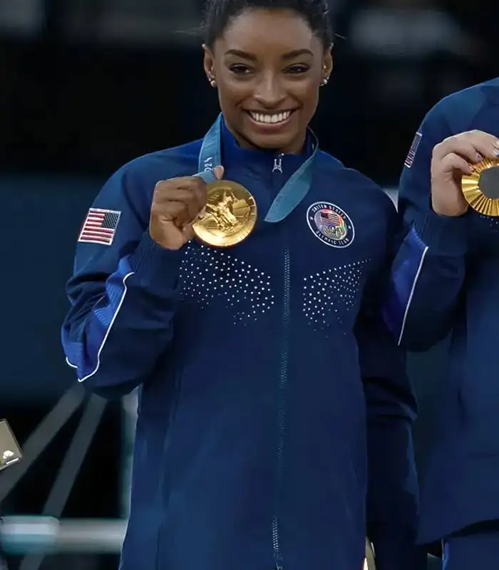 Artistic Gymnastics Team Final Simone Biles Blue USA Jacket
