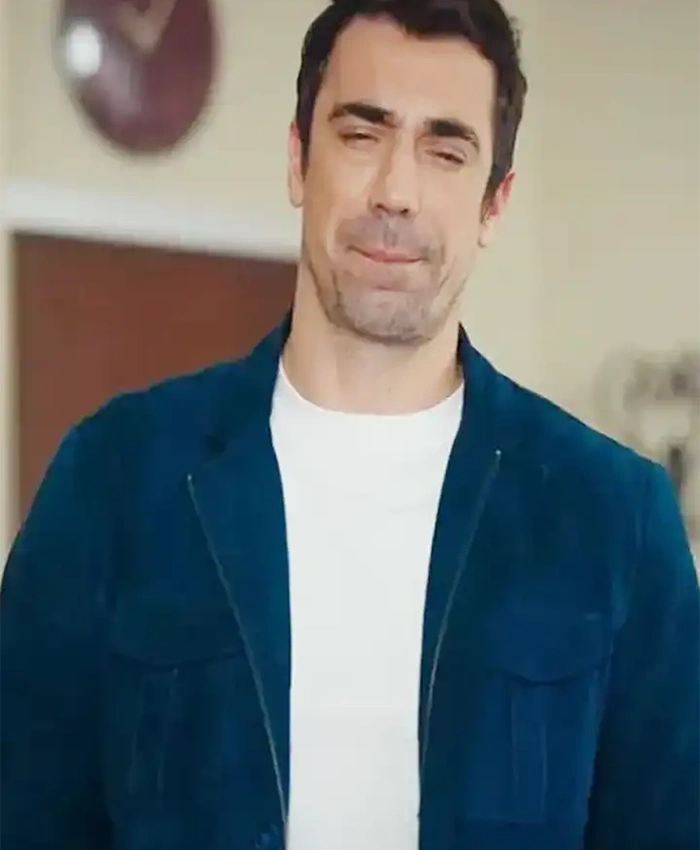 As The Crow Flies 2023 Ibrahim Celikkol Blue Leather Jacket