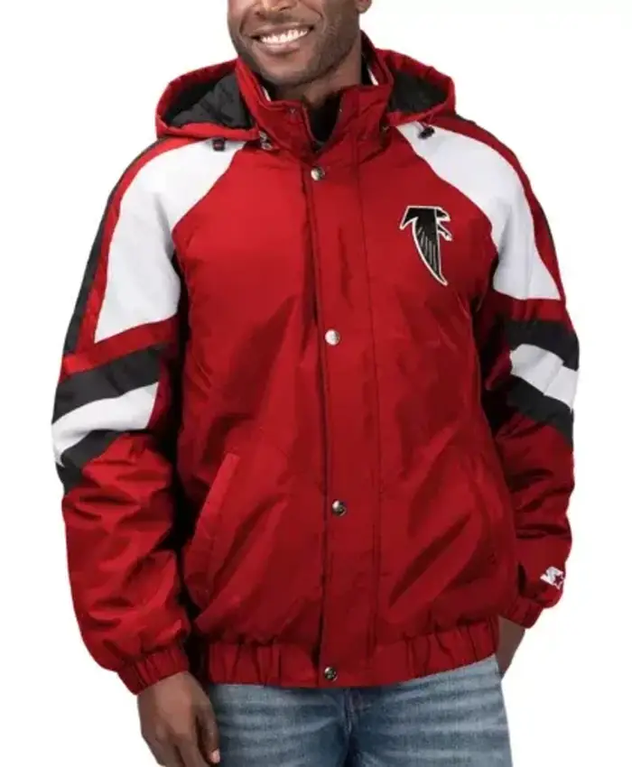 Atlanta Falcons Bartie Starter Red Full Zip Bomber Jacket