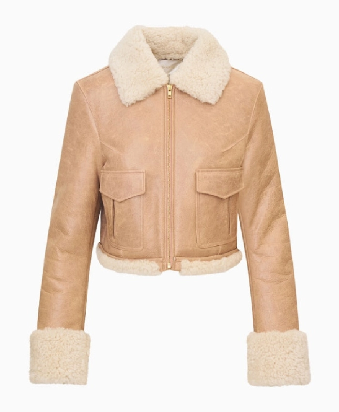 Ava Dash TV Series Next Gen NYC Season 2 Shearling Full Zip Leather Jacket